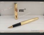 Replica Montblanc Meisterstuck Stripped Barrel Rollerball Pen Yellow Gold